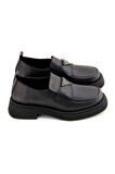 ALBİNİ A-10553 KADIN DERİ OXFORD AYAKKABI /SİYAH/38