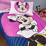 Taç Disney Minnie Mouse Sun Pamuk Bebek Nevresim Takımı