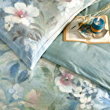 Linens Laima Pamuk Saten King Nevresim Takımı Mavi
