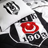 Taç Lisanslı Beşiktaş Logo Tek Kişilik Yorgan Seti