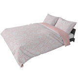 Brielle Queen Size Saten Nevresim Seti Pembe