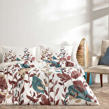 Taç Daisy Ranforce Çift Kişilik Nevresim Takımı Ekru