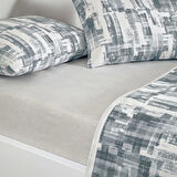 Taç Baskılı Jamie Çift Kişilik Pike Takımı Gri