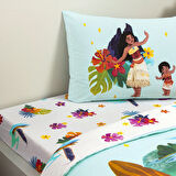 Taç Lisanslı Disney Moana Tek Kişilik Pamuk Nevresim Takımı