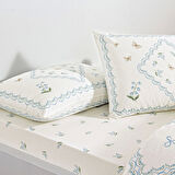 Taç Elyon Ranforce Çift Kişilik Nevresim Takımı Mavi