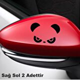 Ayna Kapağı Üzgün Panda Oto Sticker 2 Adet