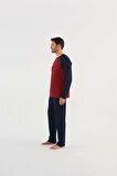 U.s Polo Assn 18633 Erkek Yuvarlak Yaka Uzun Kollu Pijama Takımı