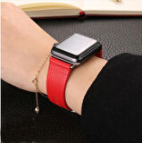 Ally Apple Watch 7-8 45mm 6-5-4 44mm Klasik Deri Kayış Kordon 3-2-1 42mm
