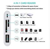 Polham İphone ve İpad için TF, SD, Hafıza Kart, USB Okuyucu Adaptör, Klavye, Kamera Adaptörü