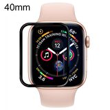 Apple Watch 5-4 40mm 3D PMMA Kavisli Full Cam Ekran Koruyucu