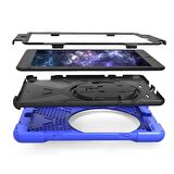 Ally İpad Pro 10.5, 3 Katmanlı Standlı Zırh Kılıf-Shockproof Case MAVİ