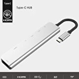 TYPE C USB 3.1 7 İN1 ADAPTÖR 4K HMİ-2*USB 3.0 SD-MİCROSD KART OKUYUCU-2*TYPE C