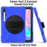Ally Sm Galaxy Tab S6 10.5 T860 Shockproof 3 Katmanlı Standlı Zırh Kılıf Kalem Yerli