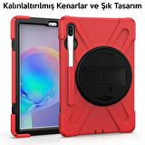 Ally Sm Galaxy Tab S6 10.5 T860 Shockproof 3 Katmanlı Standlı Zırh Kılıf Kalem Yerli