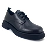 ALBİNİ A-10551 KADIN DERİ OXFORD AYAKKABI/SİYAH/37