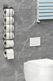Yapışkanlı Tuvalet Kağıtlığı Şarjörü Wc Kağıtlık Yedekli Metal Tuvalet Kağıdı Tutacağı Askısı