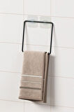 Yapışkanlı Havluluk Siyah Havlu Askısı Metal Havlu tutacağı Banyo Mutfak Havluluğu Minimal Tasarım