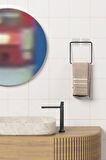 Yapışkanlı Havluluk Siyah Havlu Askısı Metal Havlu tutacağı Banyo Mutfak Havluluğu Minimal Tasarım
