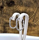 HALKA KÜPE GOLD KAPLAMA 30 MM ARKASI KAPALI (3CM) BURGU DESENLİ