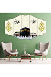 Zevahir 5 Parça Mdf Kabe Dini Tablo