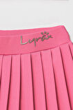 Lyrax Kabartmalı Şort Etekli Crop Kız Çocuk Sporcu Takım