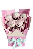 Kalpli Balonlu Ayıcık ile Pembe Peluş Ayıcık Buketi – Özel Hediye Seti