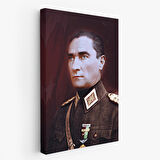 Atatürk Portre Tablosu Mustafa Kemal Atatürk Dikdörtgen Dekoratif Kanvas Tablo-CP-67