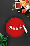 Cam Kesme Tahtası - Cam Kesme Tablası | Emoji Ailesi | Anne & Baba & Çocuk | Çap32cm