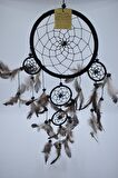 Düş Kapanı, 16 cm, Siyah, Rüya Kapanı, Dream Catcher, Dekorasyon