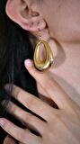 ÖZEL SERİ GOLD DAMLA ÇELİK KÜPE-CLKKP2