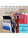 ORCEY TİCARET Metal Pantolon Eşarp Askısı 5 Katlı