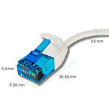 IRENIS 2 Metre CAT6 U/UTP Esnek Kablo, Beyaz