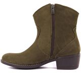 Sail Lakers - Haki Nubuk Fermuarlı Kadın Bot