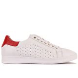 Sail Lakers - Beyaz Deri, Zımbalı Erkek Sneaker