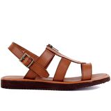 Sail Lakers - Taba Deri Erkek Sandalet