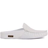 Sail Lakers - Beyaz Deri Erkek Ev Terliği