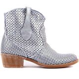 Sail Lakers - Kot Mavisi Simli Deri Fermuarsız Kad