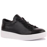 Sail Lakers - Siyah Deri Bağcıklı Erkek Sneaker