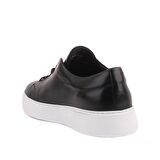 Sail Lakers - Siyah Deri Bağcıklı Erkek Sneaker