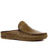 Sail Lakers - Zeytin Yeşili Deri Erkek Ev Terliği