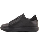 Sail Lakers - Siyah Deri Bağcıklı Erkek Sneaker