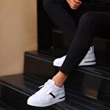 Sail Lakers - Beyaz Deri Bağcıklı Erkek Sneaker