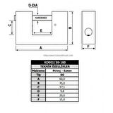 Kale KD001/50-160 60 mm prinç kayar milli pimli saten asma kilit