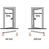 Erkal panik bar yangın kapısı kilitlenebilir dış kolu Sol elle