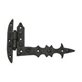 Prinç döküm antik siyah rustik eskitme, ferforje tipi osmanlı tarzı kapı için menteşe HFT08059