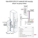 Kale 30-211 elektrikli kilit karşılığı kullanım seti