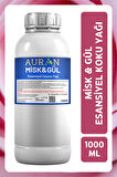 Misk & Gül Esansiyel Uçucu Yağ Esans Koku Yağı Hobi Esans Mum Sabun Oda Kokusu 1000ml