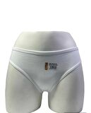 KOLCU BATO BİKİNİ KİLOT-BEYAZ