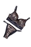 Tılsım Lingerie Love Secret Taşlı Leopar Desenli Dolgulu Sütyen Takımı