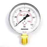 Pakkens 0-100 Bar 100 mm Alttan Bağlantılı Kuru Manometre G 1/2 inç